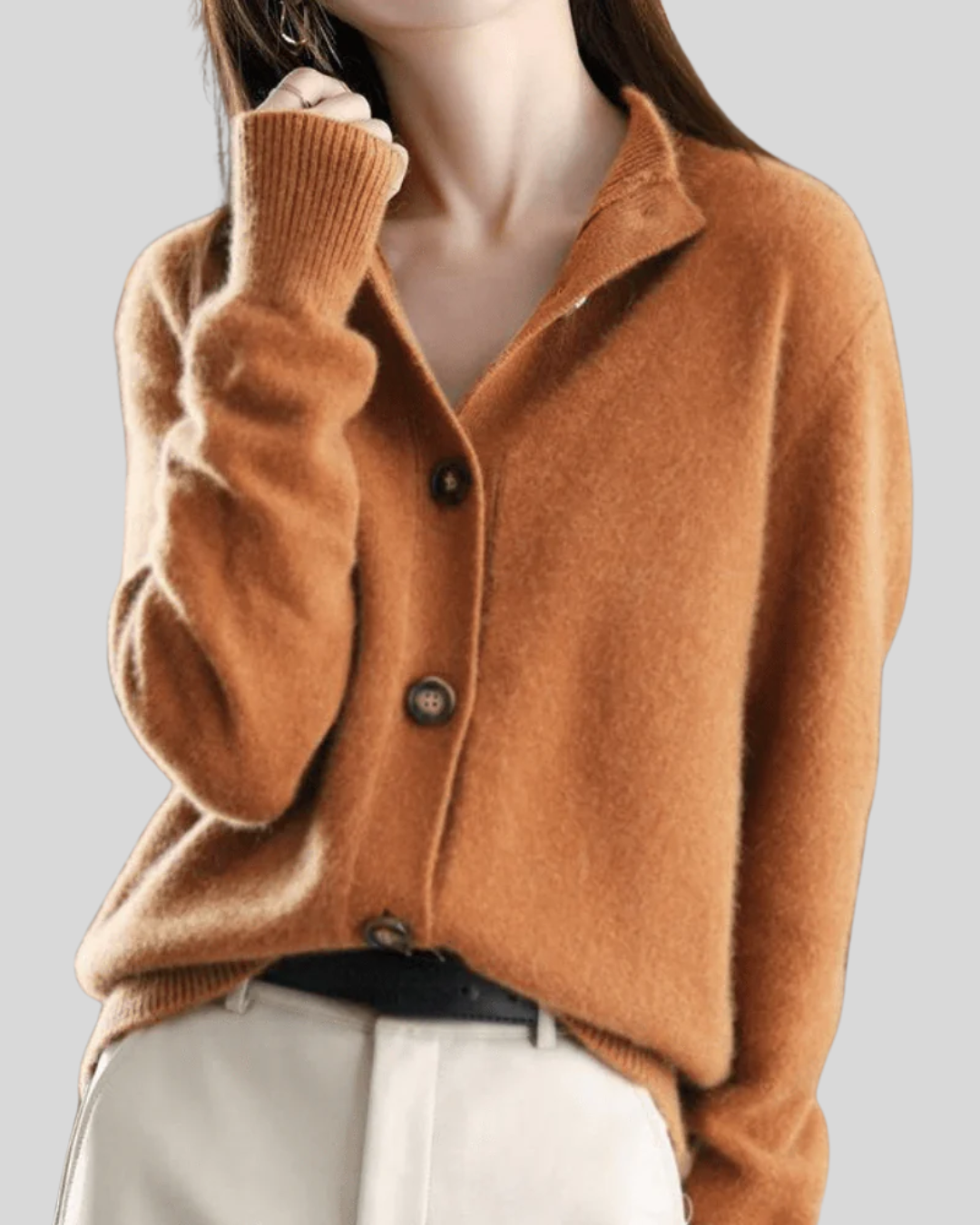 Claire | Retro-Style Cashmere Cardigan - Image 3