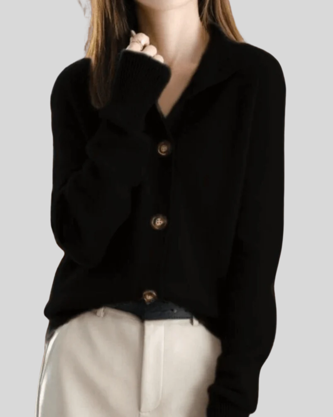 Claire | Retro-Style Cashmere Cardigan - Image 5