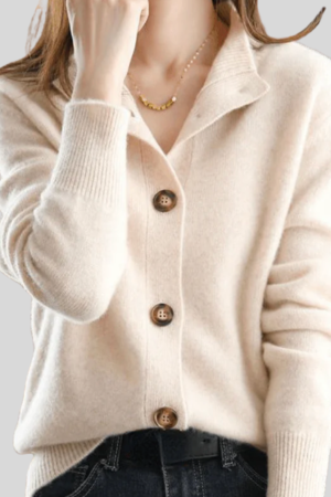 Claire | Retro-Style Cashmere Cardigan